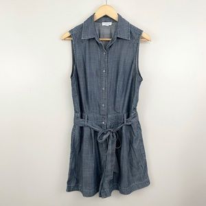 Anthropologie Current Air Chambray Romper